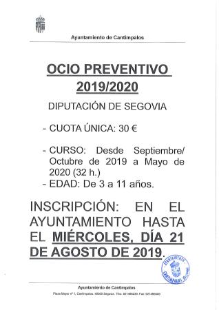 Imagen Abierto el plazo de solicitud para OCIO PREVENTIVO PARA NIÑOS 2019/2020