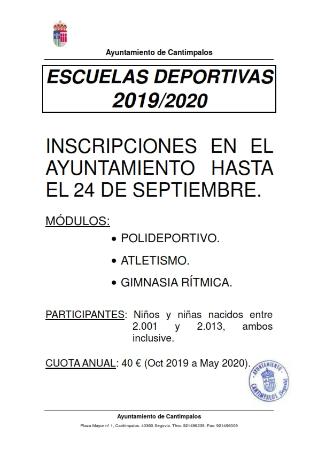 Imagen Abierto el plazo de inscripción para ESCUELAS DEPORTIVAS 2019/2020 Diputación de Segovia