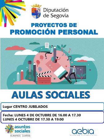 Imagen Inicio de curso AULAS SOCIALES - Comienzo LUNES, 4 de OCTUBRE