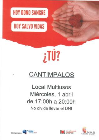 Imagen CAMPAÑA DE DONACIÓN DE SANGRE - MIERCOLES 1 DE ABRIL