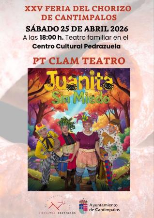 Imagen TEATRO FAMILIAR SABADO 25 DE ABRIL, JUANITA SIN MIEDO