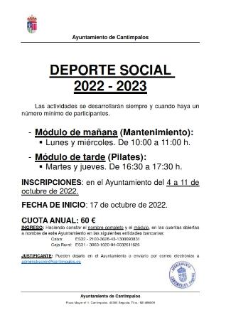 Imagen DEPORTE SOCIAL 2022-2023